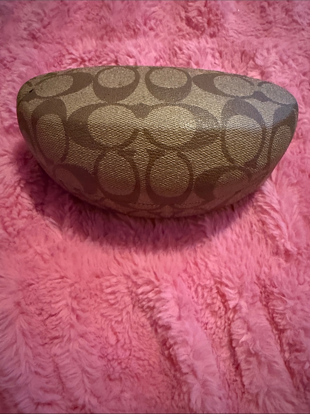 Coach Brown Signature Pattern Eyewear Case - Picture 2 of 3